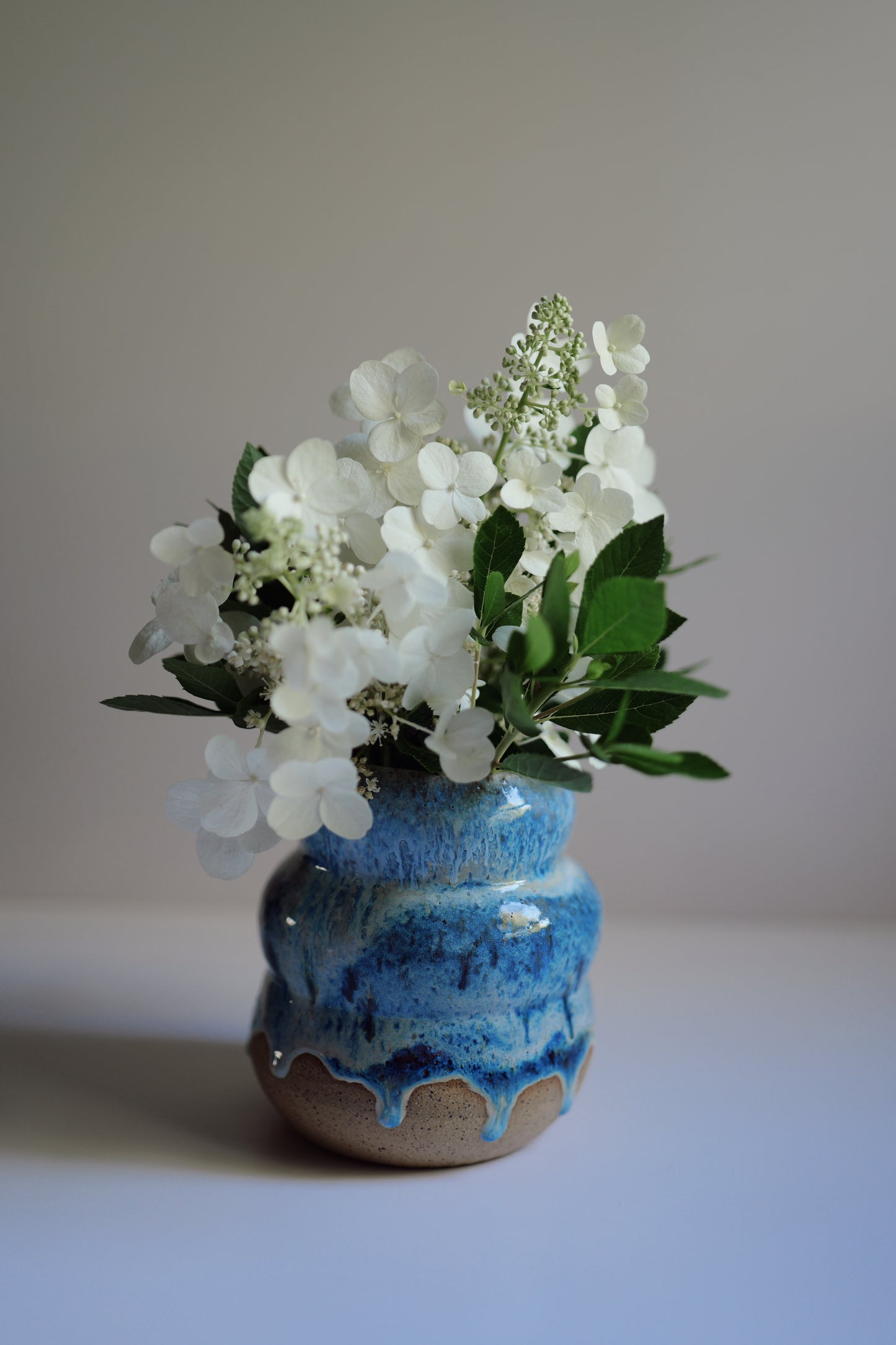 Blue Drippy Vase